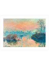 Monet Sunset on the Seine at Lavacourt, Winter Effect - Art Print